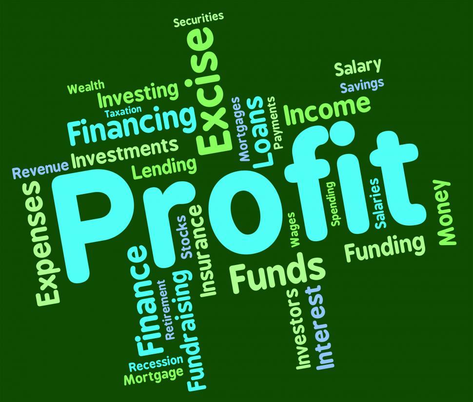 Free Image of Profit Word Represents Text Profits And Words 