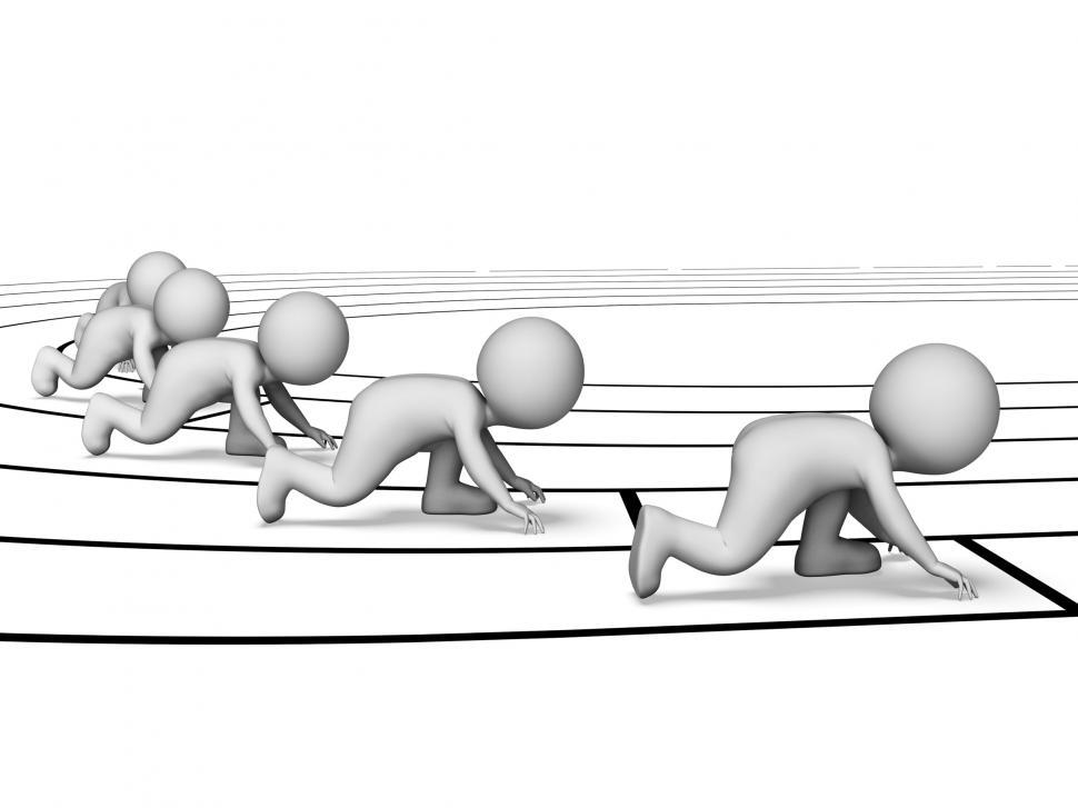 Free Image of Athletics Running Represents Race Jog And Racing 3d Rendering 