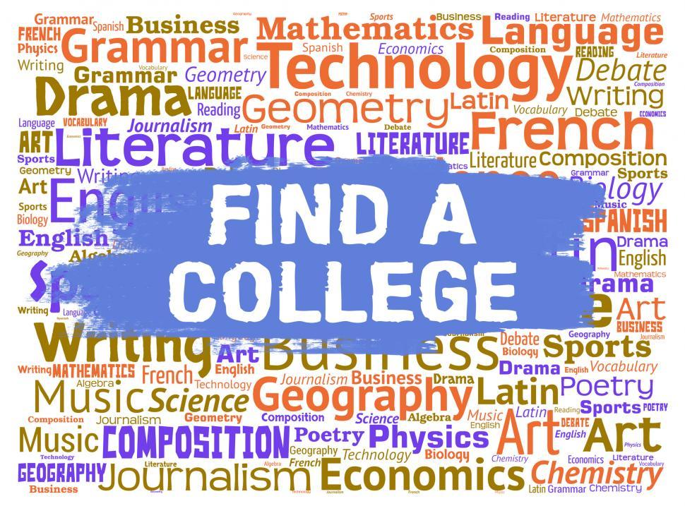 Free Image of Find College Means Search Out And Colleges 