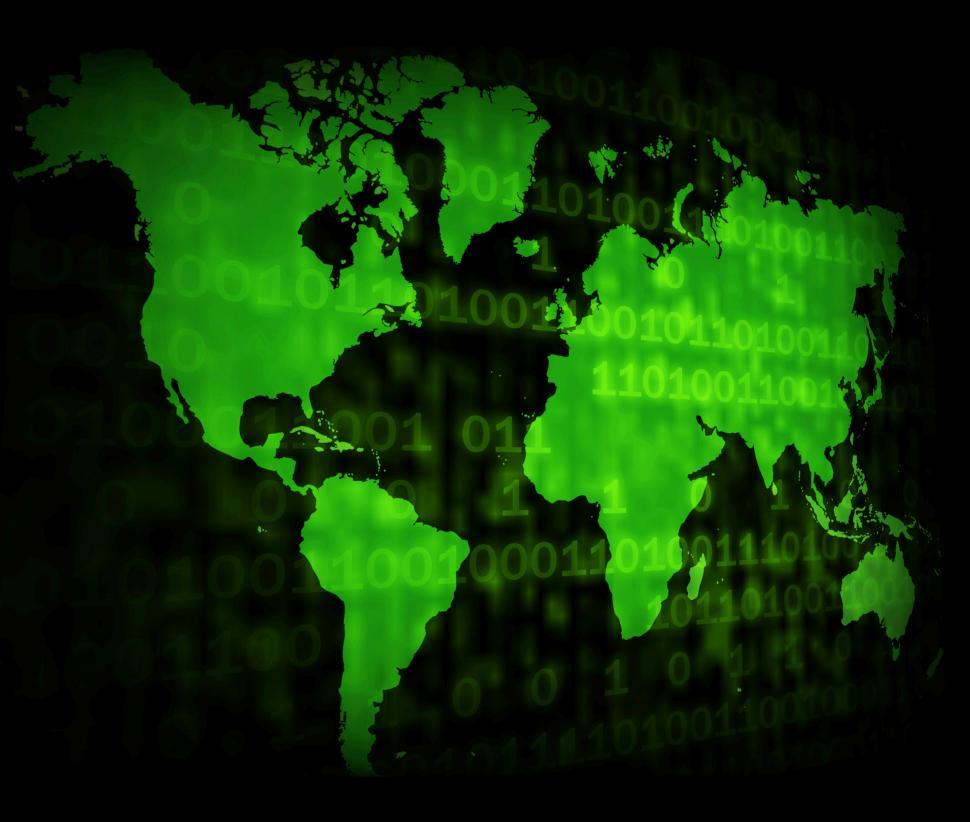 Free Image of Blank World Map Shows Globe Or Earth Copyspace With Numbers 