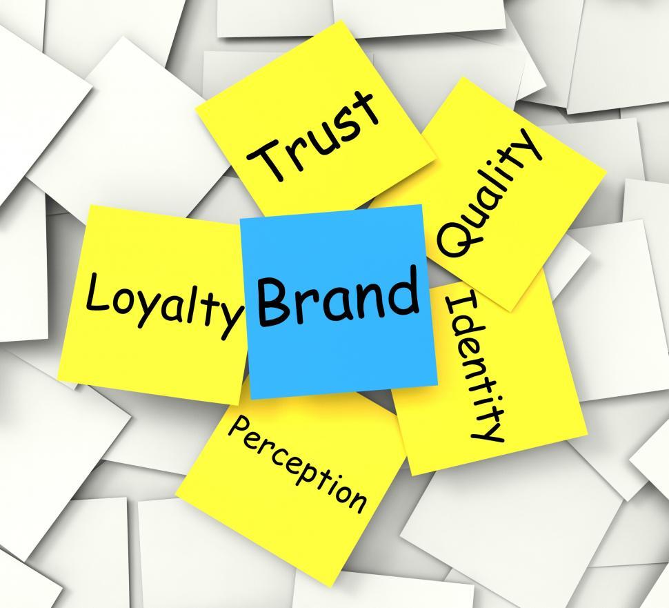 Free Image of Brand Post-It Note Shows Trademark Logo And Marketing 