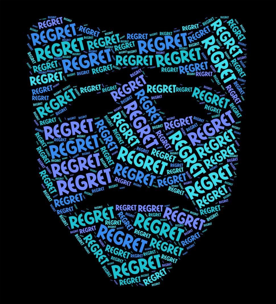 Free Image of Regret Word Shows Sorry Regrets And Wordclouds 