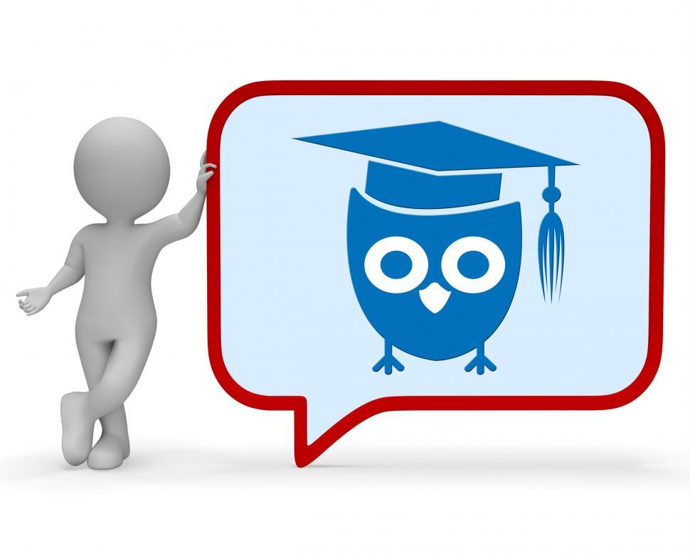 Free Image of Wise Owl Means Smart Wisdom 3d Rendering 
