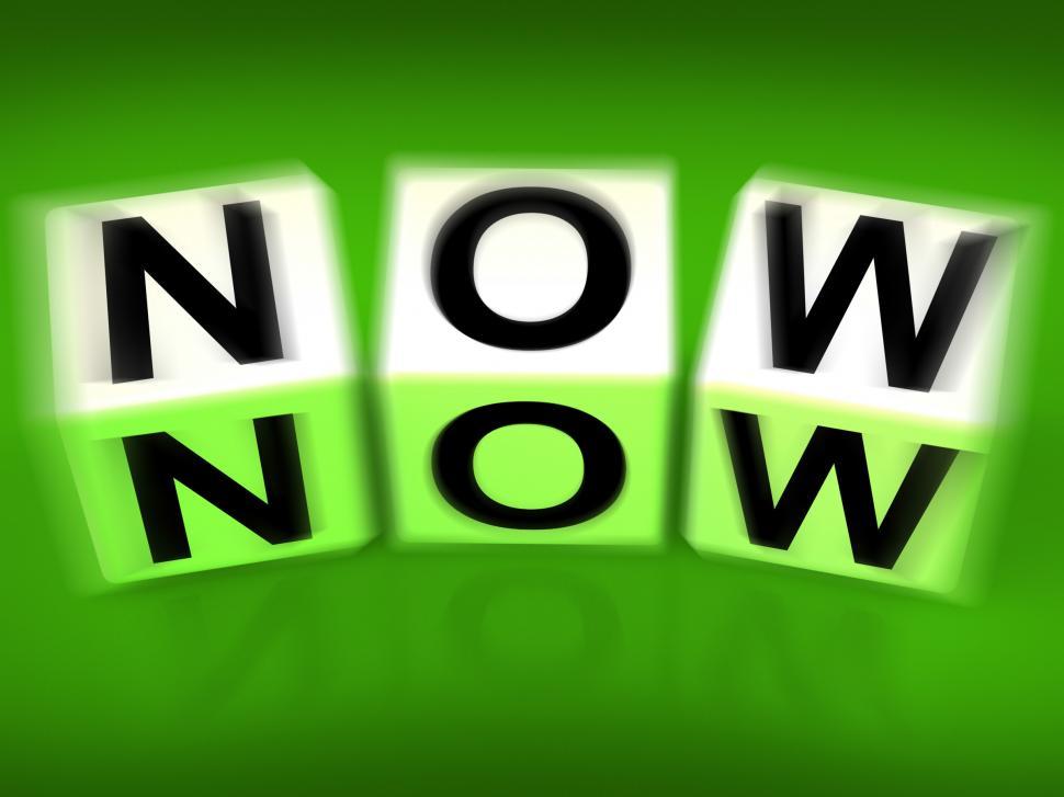 Free Image of Now Blocks Displays Current urgent or instantaneous 