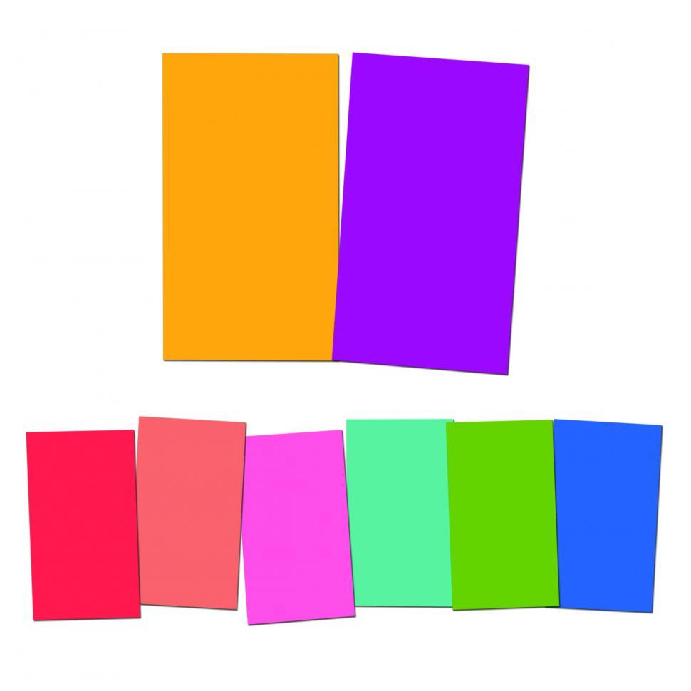 Free Image of Two And Six Blank Paper Slips Show Copyspace For 2 Or 6 Letter W 