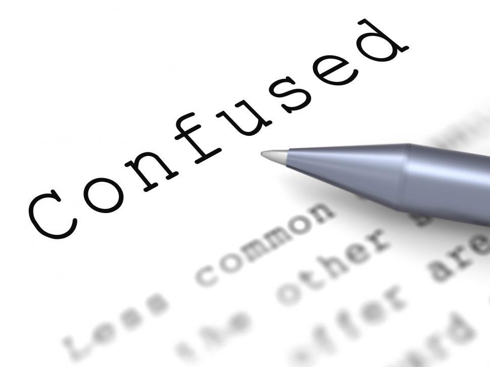 Free Image of Confused Word Means Puzzled Perplexed And Dont Understand 