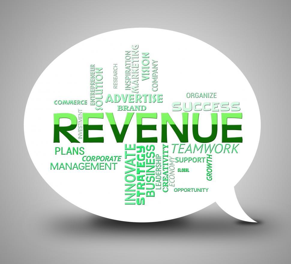 Free Image of Revenue Bubble Shows Earning Wages 3d Illustration 
