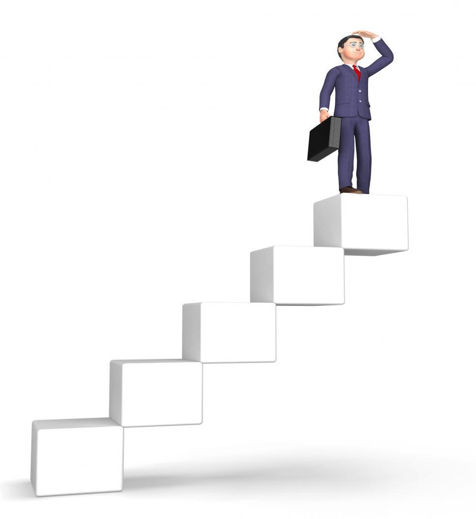 Free Image of Success Stairs Means Achievement Succeed And Attainment 3d Rende 