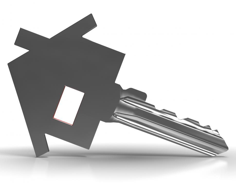 Free Image of Key With House Shows Home Security 