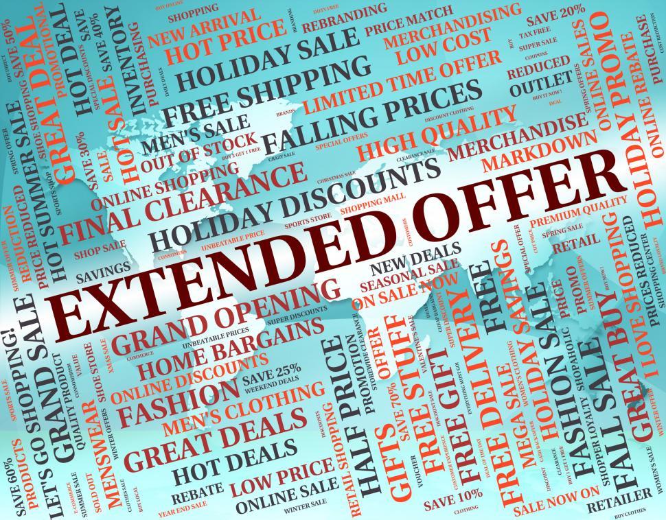 Free Image of Extended Offer Means Save Sales And Savings 