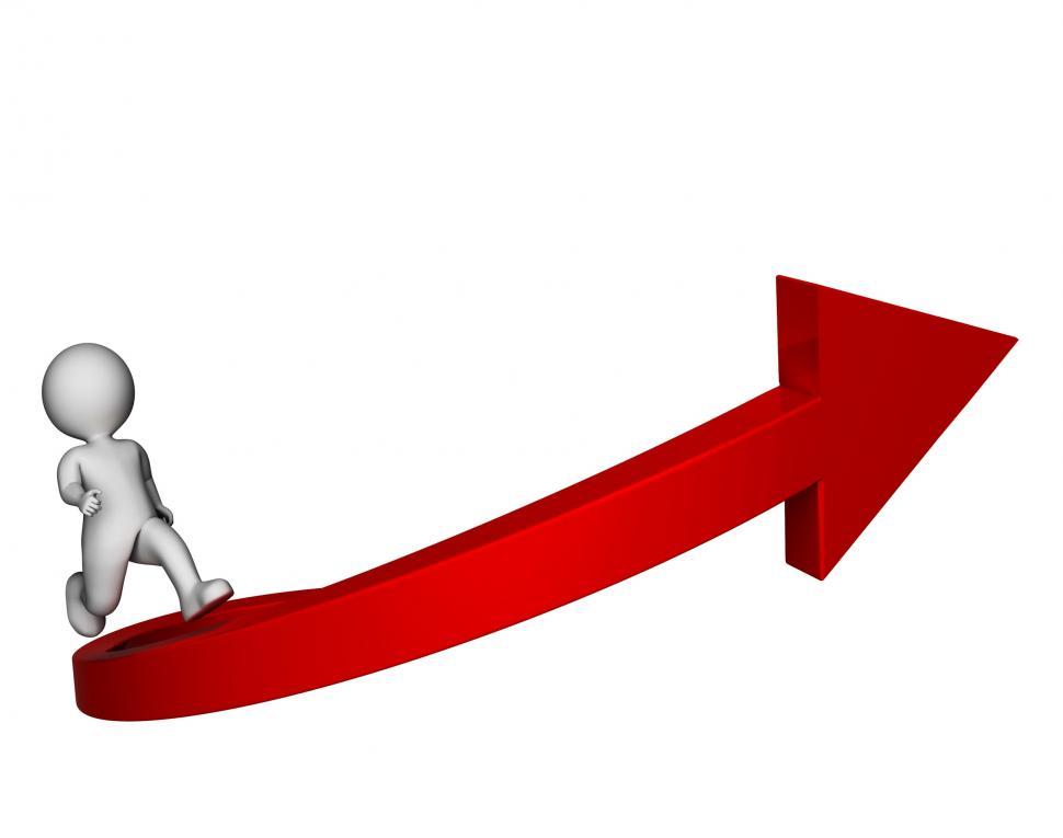 Free Image of Arrows Character Indicates Success Successful And Advance 3d Ren 