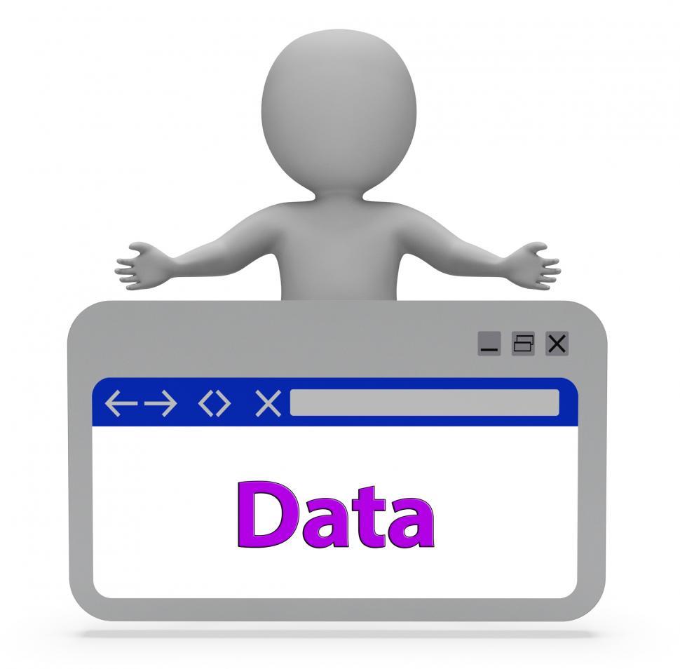 Free Image of Data Webpage Means Files Facts And Bytes 3d Rendering 