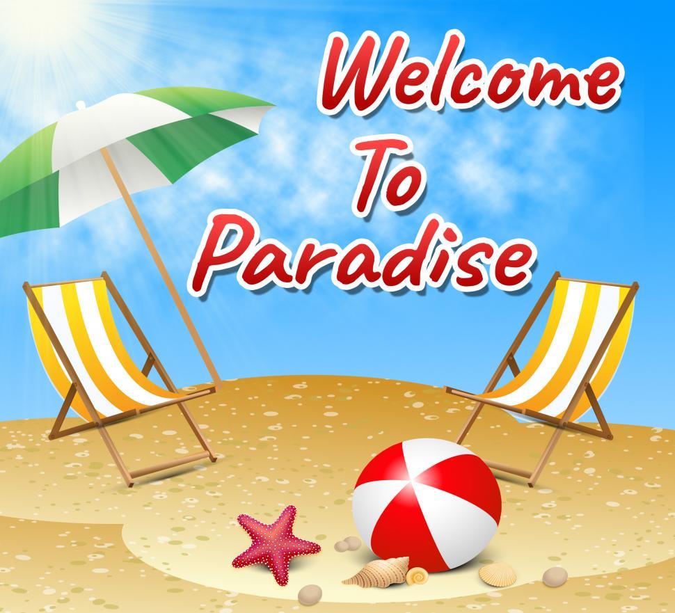 Free Image of Welcome To Paradise Representing Idyllic Holiday And Beaches 