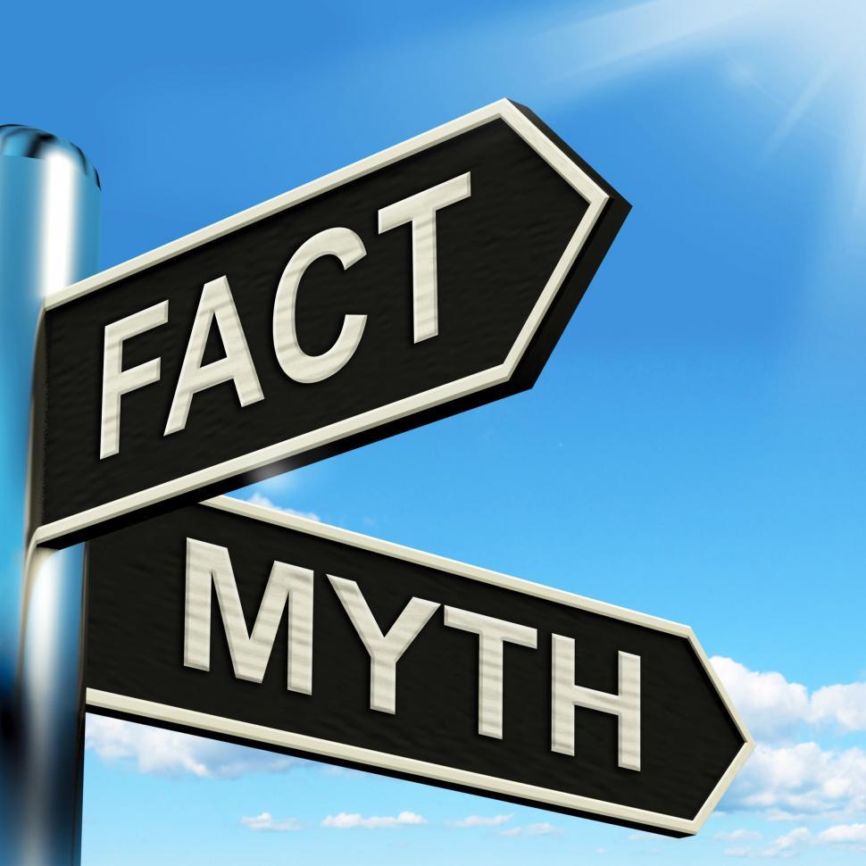 Free Image of Fact Myth Signpost Means Correct Or Incorrect Information 