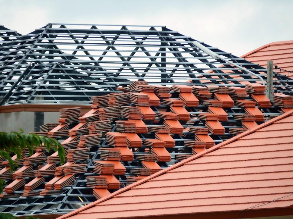 Free Image of Roof of House Under Construction  