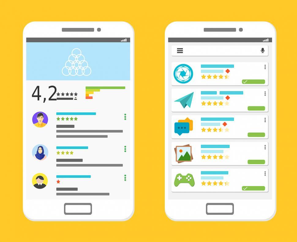 Free Image of Mobile ratings layout 