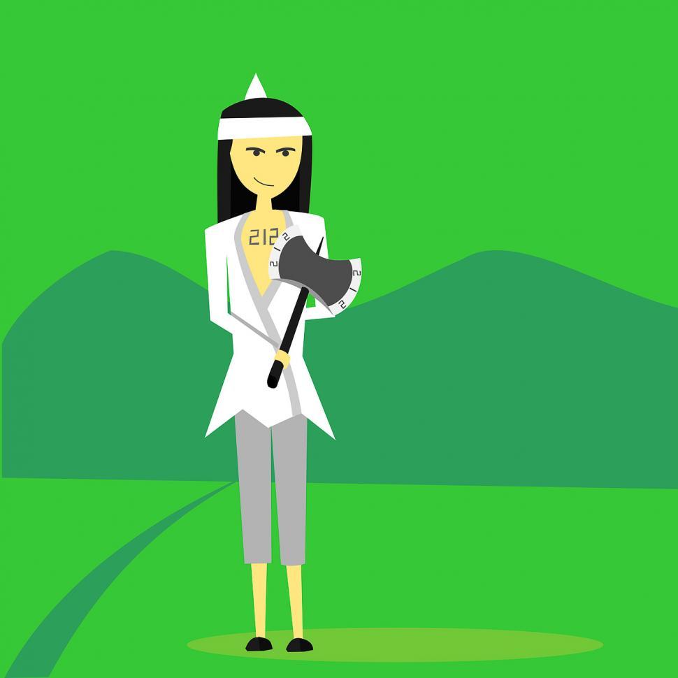 Free Image of Woman with axe 