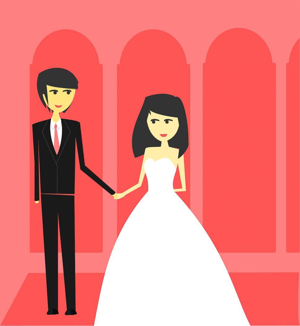 Free Image of Wedding couple 