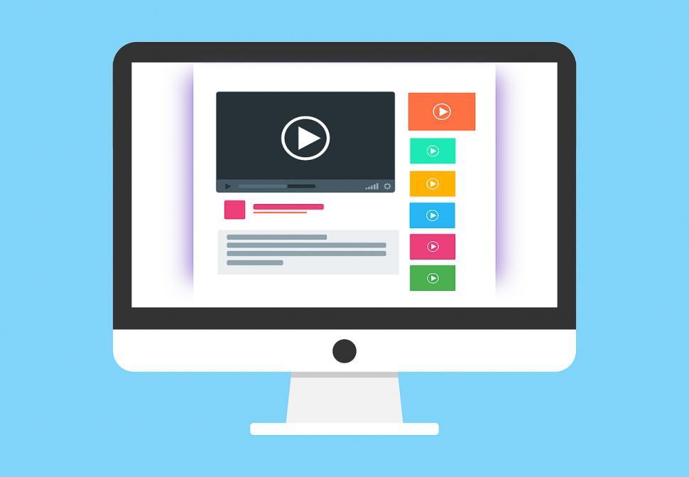 Free Image of Video web page layout 