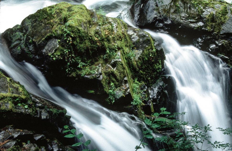 Free Image of View of Sol Duc Falls 