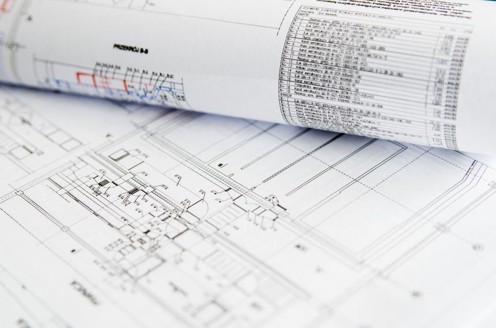 Free Image of Blueprint Roll on Table 