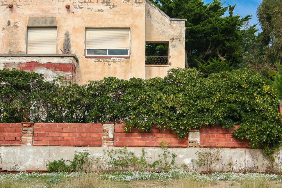 Free Image of Red Fire Hydrant Next to Brick Wall 