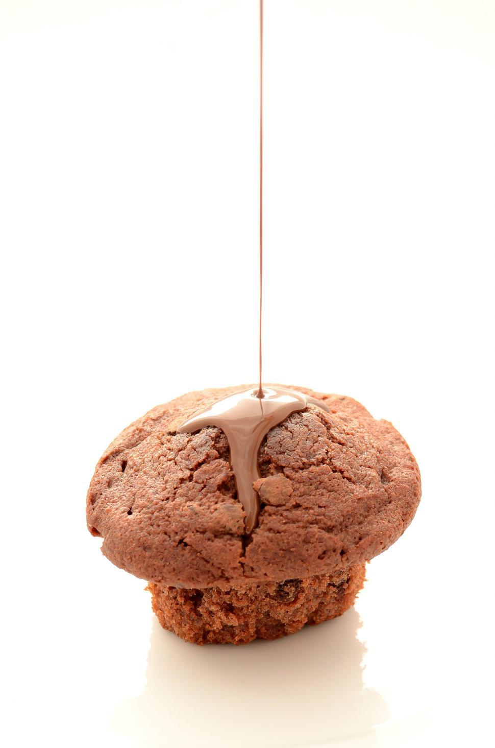 Free Image of Delicious Chocolate Cookie With Drizzle 