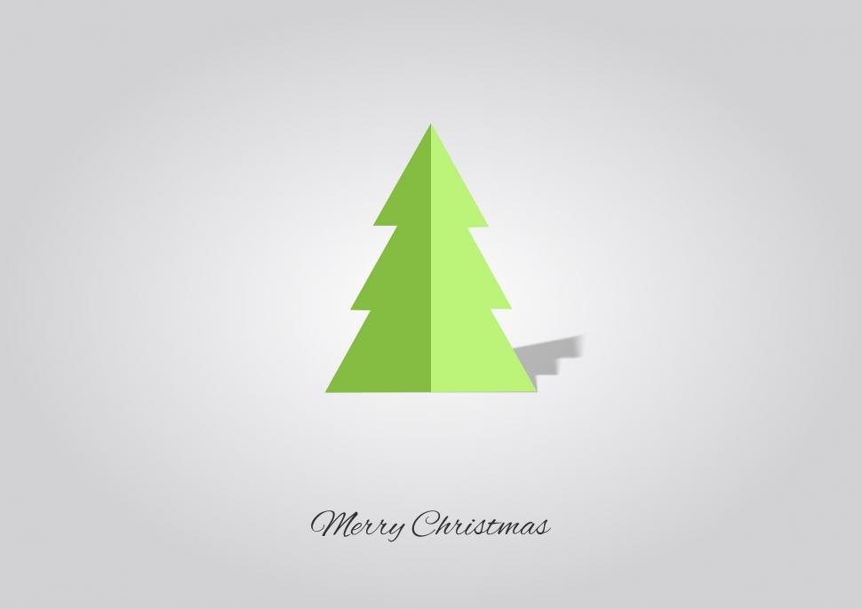 Free Image of Green Christmas Tree on White Background 
