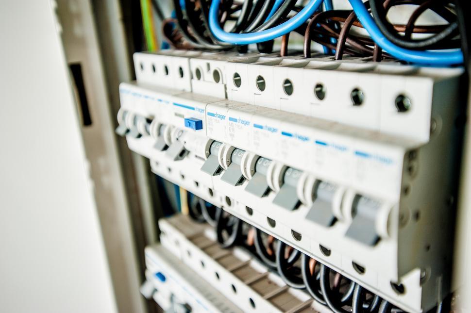 Free Image of Detailed Close Up of Wires in Switch Box 