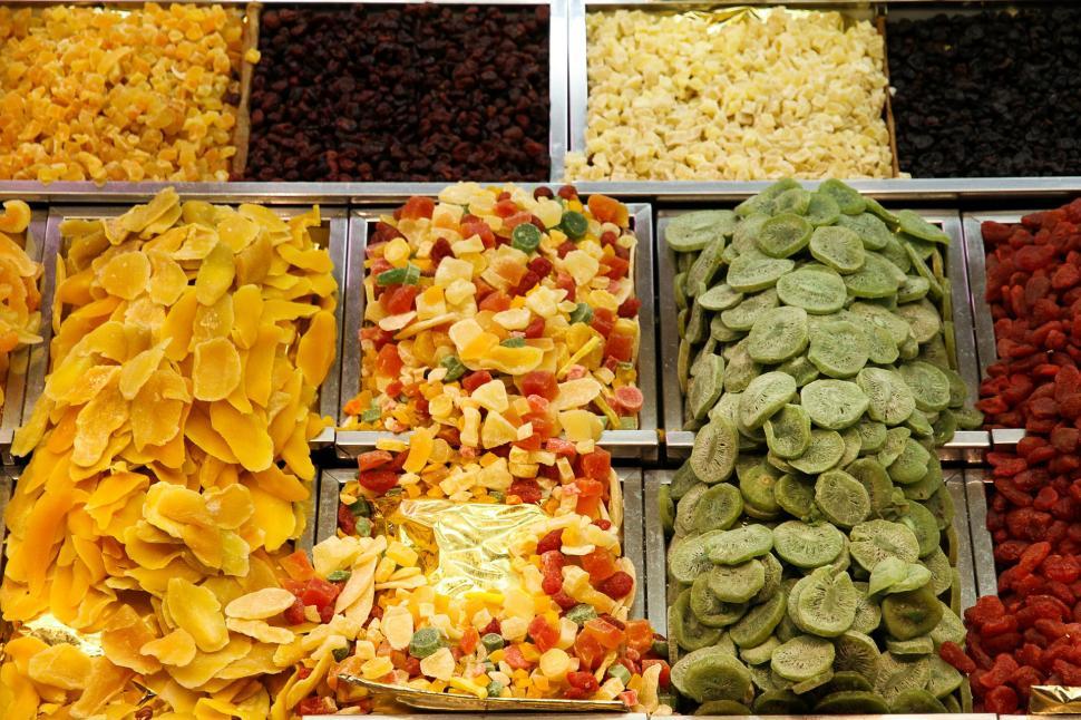 Free Image of Display Case Filled With Various Types of Food 