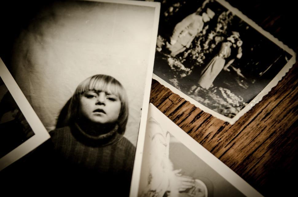 Free Image of Young Girl in Black and White 