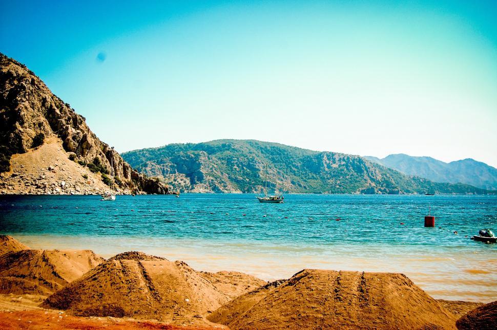 Free Image of Majestic Water Body Surrounded by Towering Mountains 