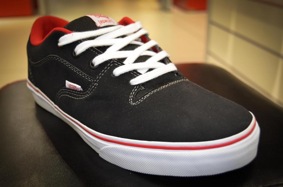 Free Image of Black and Red Shoes on Table 