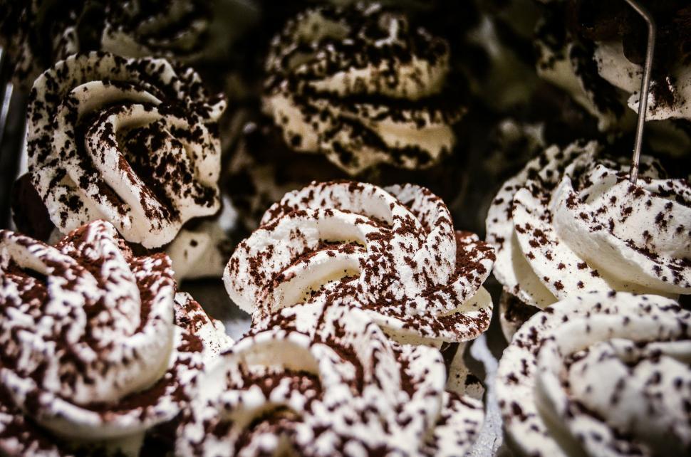 Free Image of Close Up of Colorful Sprinkle Doughnuts 