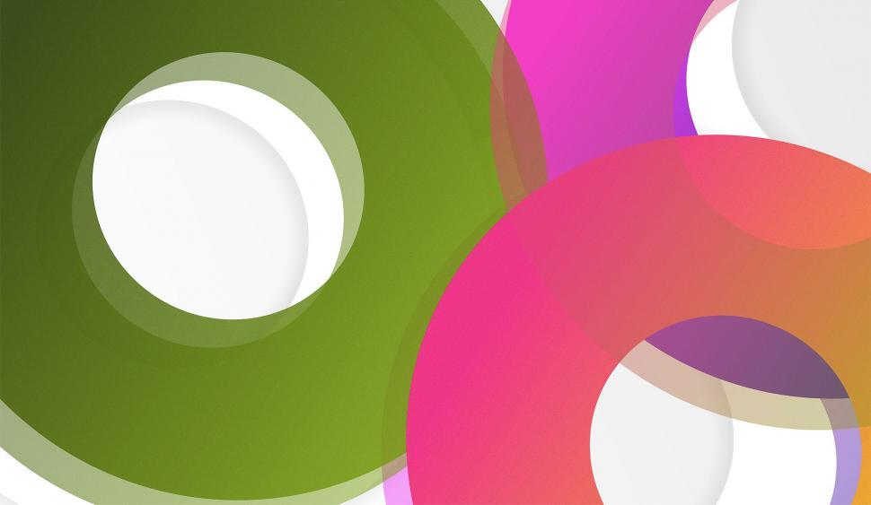 Free Image of Group of Different Colored Circles on White Background 