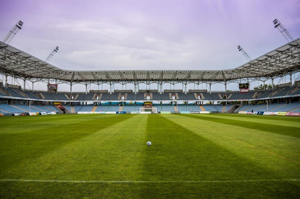Free Image of Soccer Field With Soccer Ball 