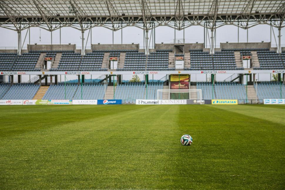 Free Image of Soccer Ball on Green Field 