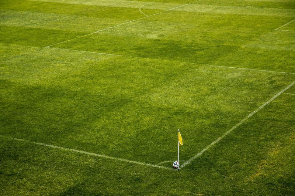 Free Image of Soccer Field With Flag 