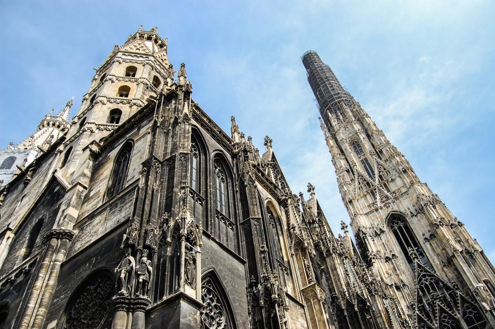 Free Image of Majestic Cathedral With Clock Tower 