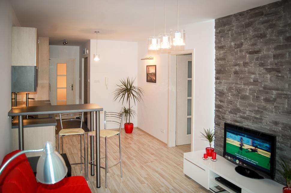 Free Image of Well-Decorated Living Room With Furniture and Flat Screen TV 