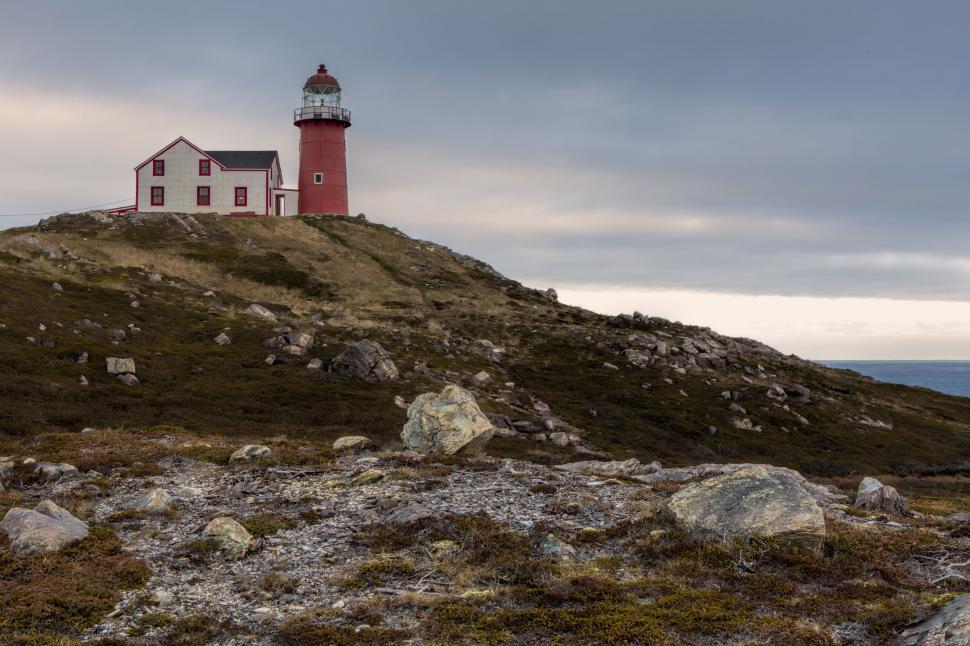 Free Image of Rocks and lighthouse 