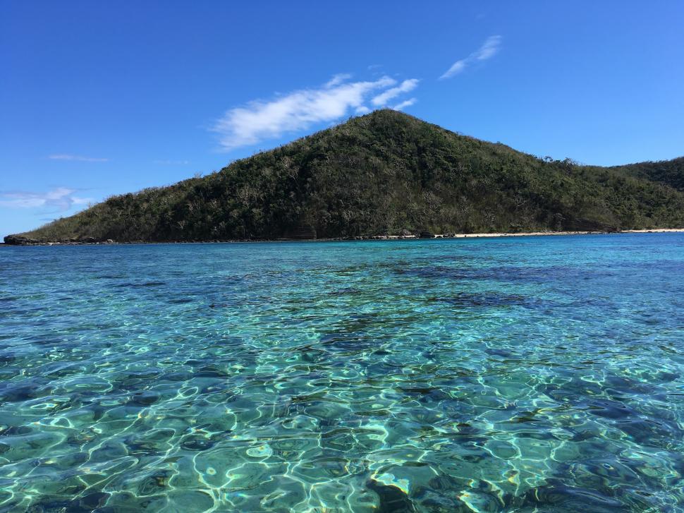 Free Image of Volcanic island and coral reef 
