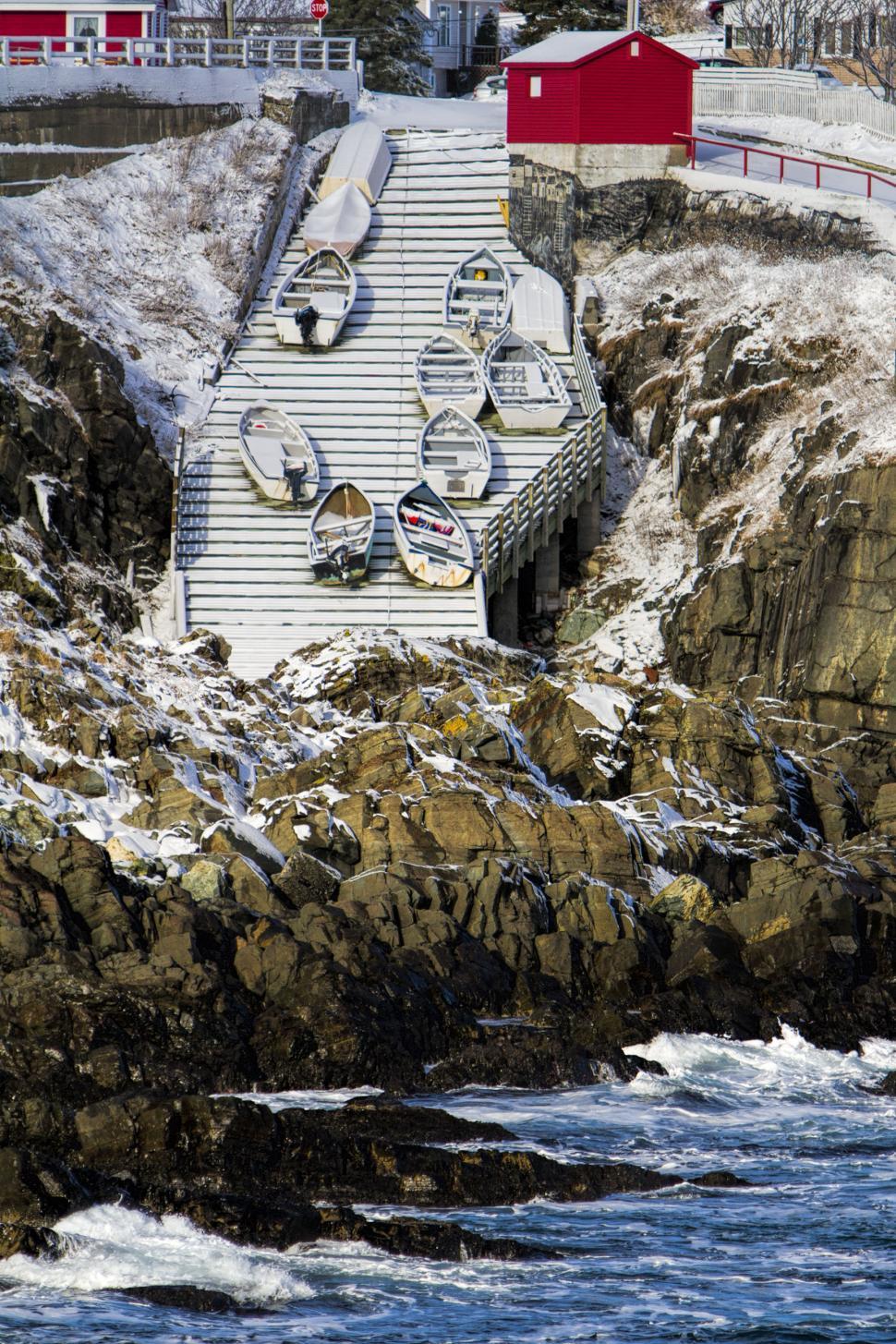Free Image of Slipway in winter 