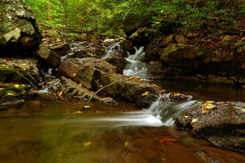 Free Image of Cascades Along a Stream 