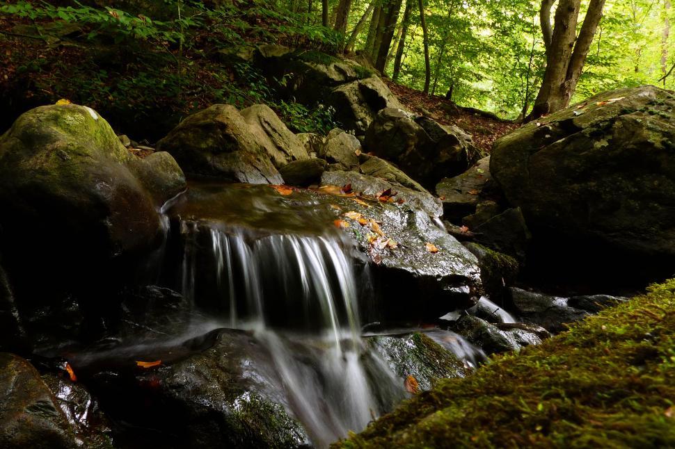 Free Image of Water Flowing Over Rocks 