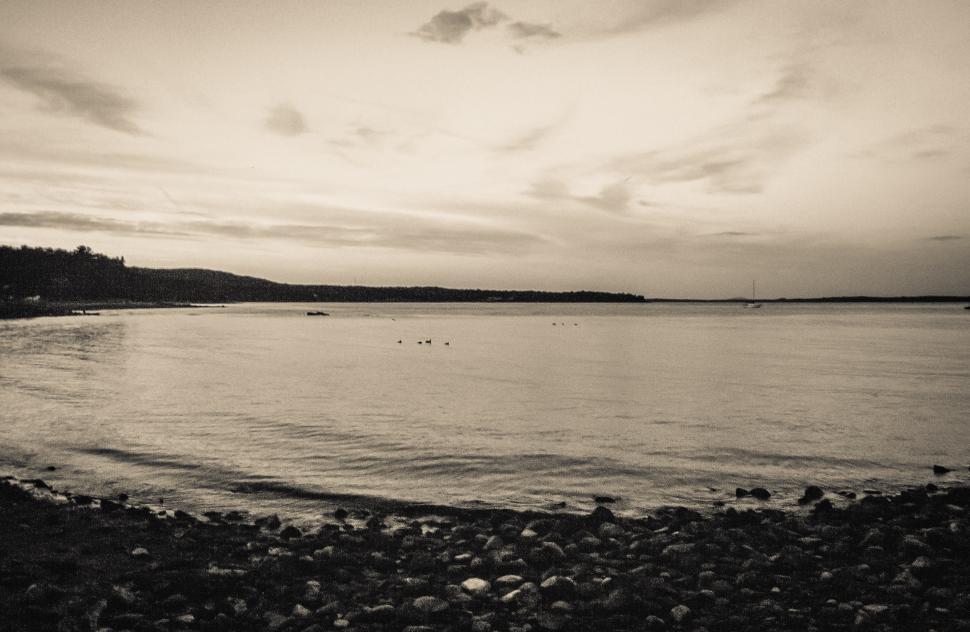Free Image of Gray evening Sunset 