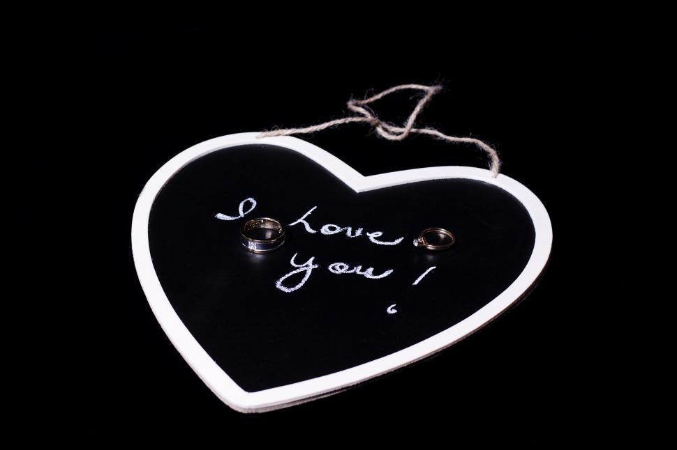 Free Image of Romatic Text with Rings 