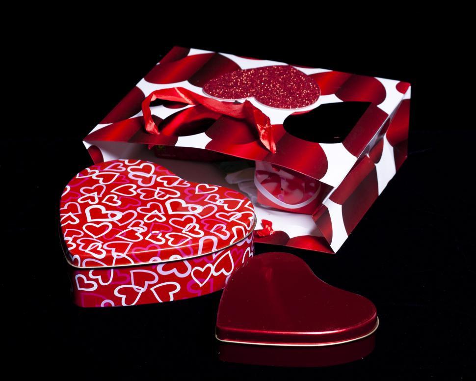 Free Image of Heart Shaped Gift Boxes 