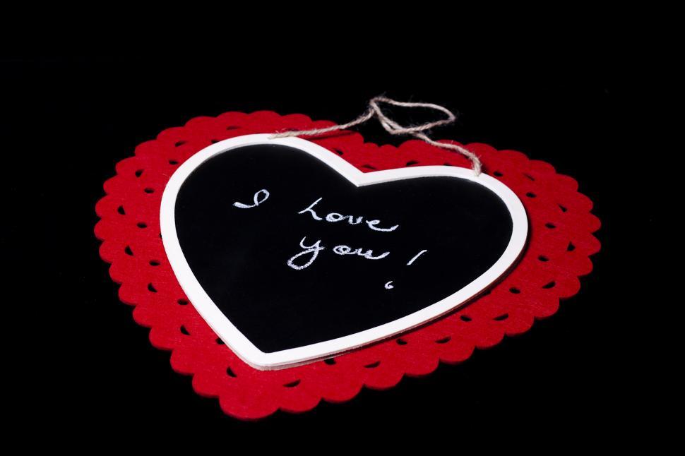 Free Image of Romatic Text on Chalkboard 