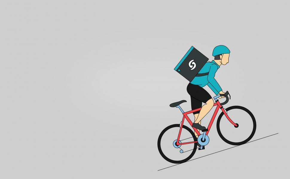 Free Image of Cyclist on Bike Climbing - Going Uphill - Challenge and Objectiv 